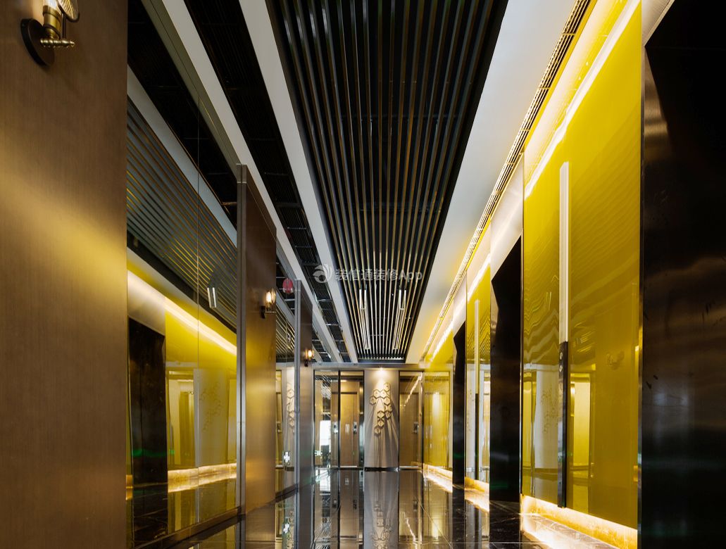 广州高级酒店走廊吊顶装修设计图片