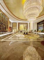 广州酒店大堂水晶灯装修设计实景图
