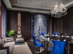 2023上海中餐厅包间水晶灯装修设计图片 
