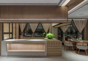 上海高档中餐厅服务台装修效果图片