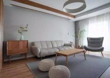萬柏林華峪東區(qū)120平米簡約日式風(fēng)格裝修效果圖，充滿自由自在的氣息