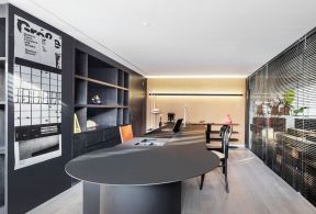 广州公司经理办公室办公桌装修设计图2023