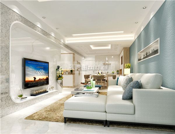 客厅电视背景墙现代效果图 客厅沙发图片