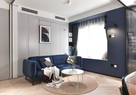 75平的现代风小户型公寓，客厅也能变成一个卧室