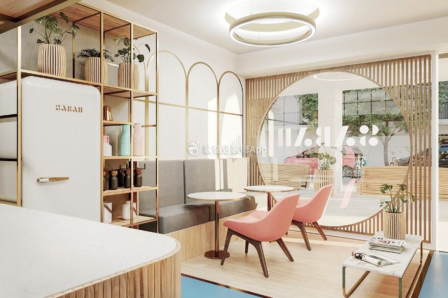2023广州小型奶茶店装修设计图欣赏