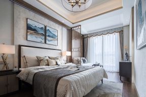 别墅350平新中式风格卧室设计图