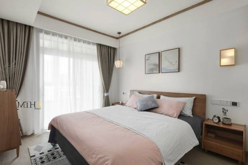 莲湖广场105平米现代日式风格三居室装修案例