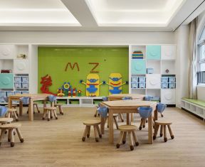 南宁国际幼儿园教室桌椅装修设计图2023