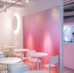 南宁网红餐厅粉色墙面装修效果图
