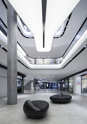 购物中心效果图 商场休息区设计 现代商场室内设计 