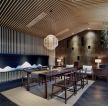 上海1000平休闲茶馆包间室内装修设计