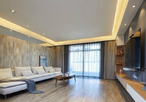 海兴国际133平米三居室简约风格装修案例