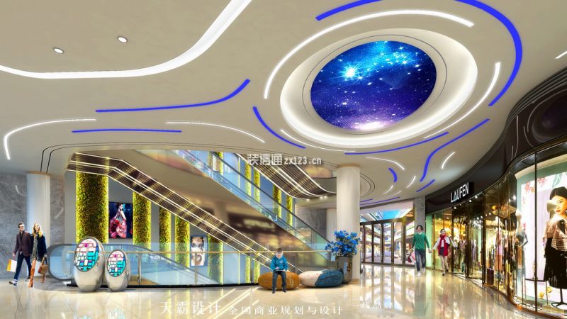 秦安金恒时代广场购物中心装修设计效果图