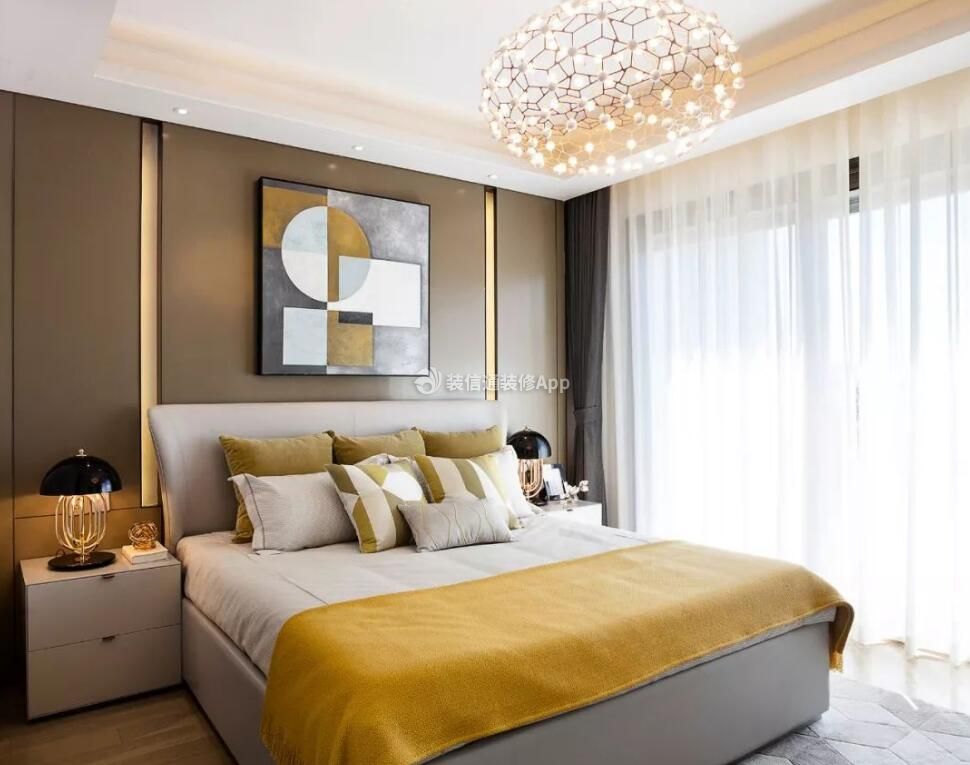 北京140平户型样板间卧室装修效果图 