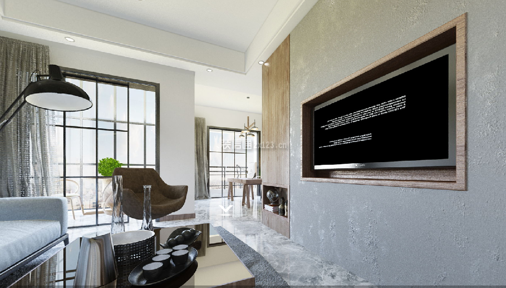 现代客厅电视墙效果图 现代客厅电视墙图片 