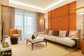 2023青岛新房客厅沙发背景墙装潢效果图