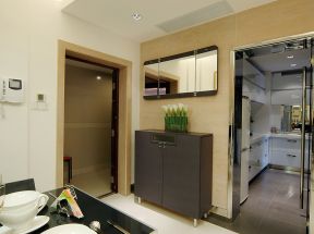 青岛家庭新房室内餐边柜装修设计图