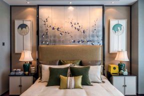 2023青岛新中式样板房卧室装修设计
