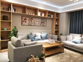 武汉现代房屋客厅组合柜装修设计图 