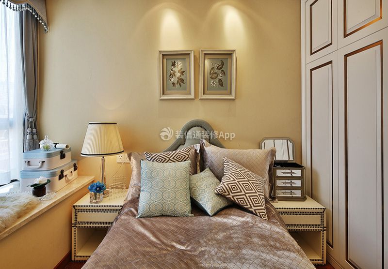 武汉78平欧式家居卧室装修效果图片