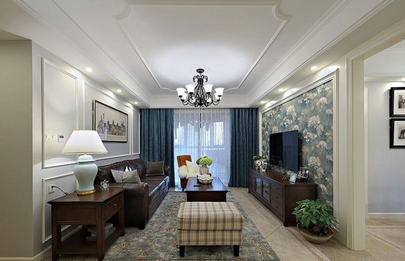 华贸国际公寓美式风格120平米三居室装修案例