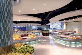 现代风格超市装修效果图  超市室内设计 