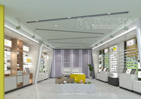 2020商场眼镜店效果图装修设计案例