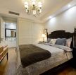 武汉美式风格卧室实木床装修图片