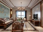 龙湖九里晴川新中式风格142平米三居室装修案例