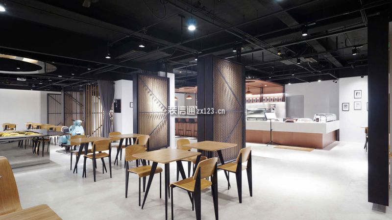 disc咖啡馆工业风150平米装修设计图