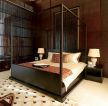 2023古典中式别墅卧室四柱床设计图片