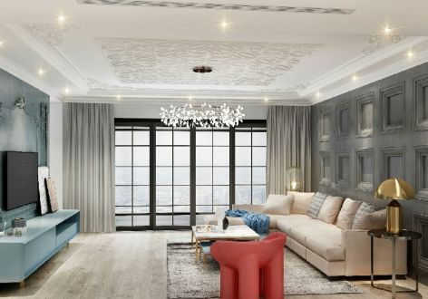 江南新城法式风格264平米四居室装修案例