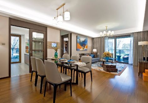 碧桂园凤凰城110平米现代风格三居室装修案例