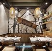上海中餐馆店面背景墙创意装修设计