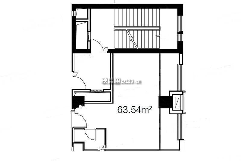 平层/Loft户型 约63.54平 2室1厅1卫