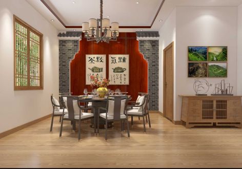 徽宴楼餐厅中式风格1200平米设计案例