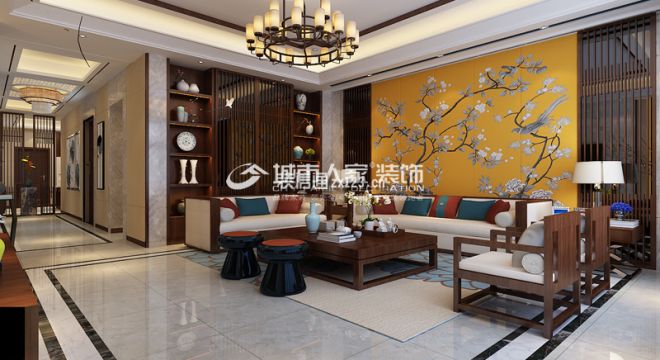 高端住宅摩天石平层300㎡新中式风，美到骨子里的中国风！