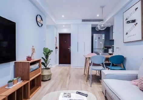 福滨北苑现代风格80平米二居室装修案例