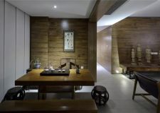160平的現(xiàn)代中式風(fēng)大宅，書(shū)房的隔斷超有古典韻味