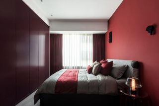 昆明大户型新房卧室红色系装修图片