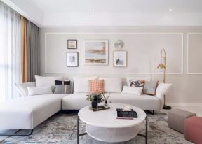 白色客厅装饰装修图片 白色客厅沙发 简约风格客厅装饰图  