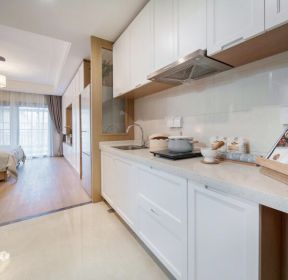 武汉55平小公寓开放式厨房装修效果图-每日推荐