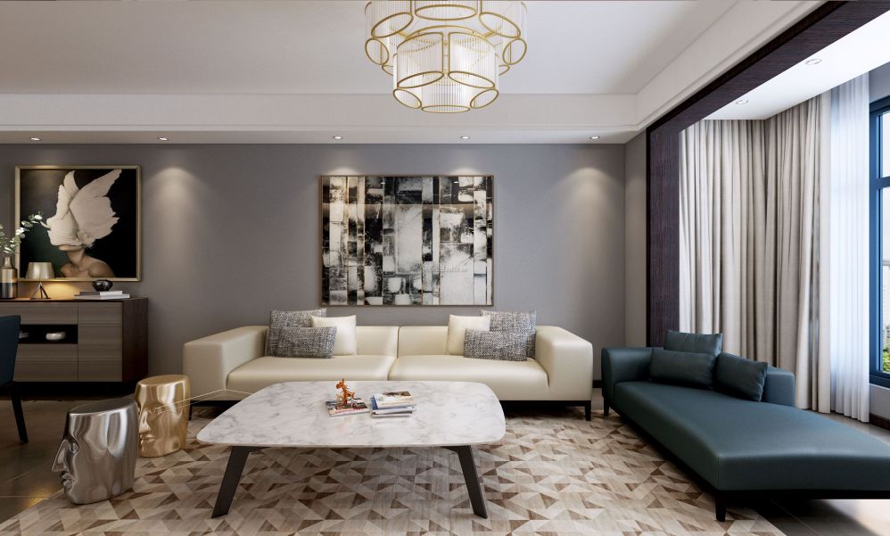 现代客厅沙发图片 现代客厅茶几效果图