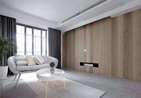 新城十里锦绣现代风格108平米三居室客装修案例
