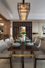 美的蝴蝶海中式现代风格120平米三居室装修案例