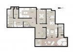 南方星座现代风格120平米三居室装修案例