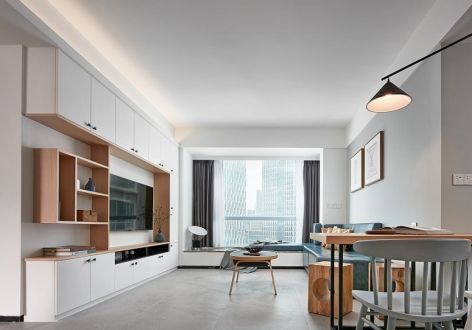 丰金和悦城现代风格130平米三居室装修设计案例