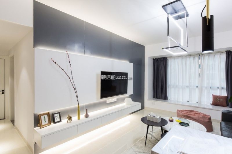 融信双杭城现代风格二居室72平米装修设计案例
