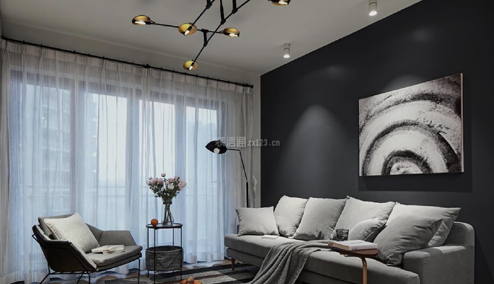 客厅地毯与沙发搭配图片 客厅吊灯装修效果图