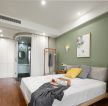 三房两厅卧室绿色墙面装修装饰效果图